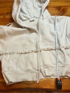 Aritzia Cozy Sweatfleece Hoodie in Light Beige